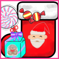 強欲！サンタブーツにお菓子入れ放題