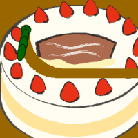 芋虫がケーキを食べるゲーム